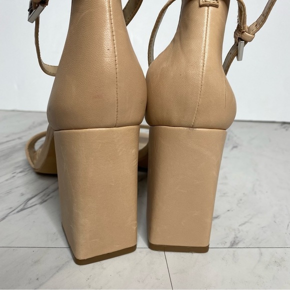Vince Camuto Winderly Tan Leather Heeled Sandal 8.5 M - Picture 4 of 15